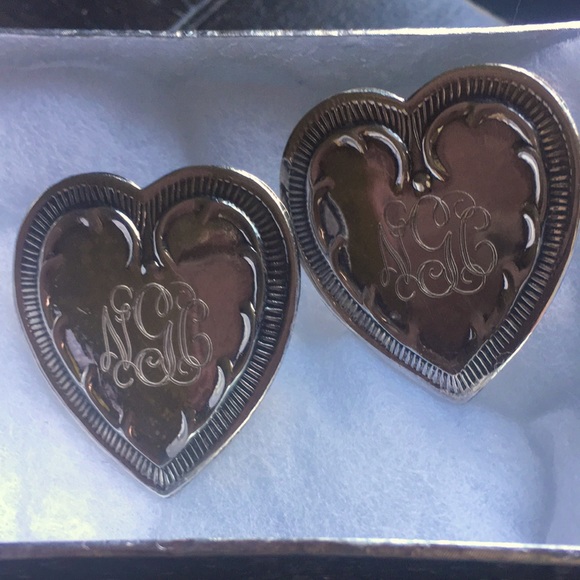 Sterling silver engraved earrings - Picture 5 of 9